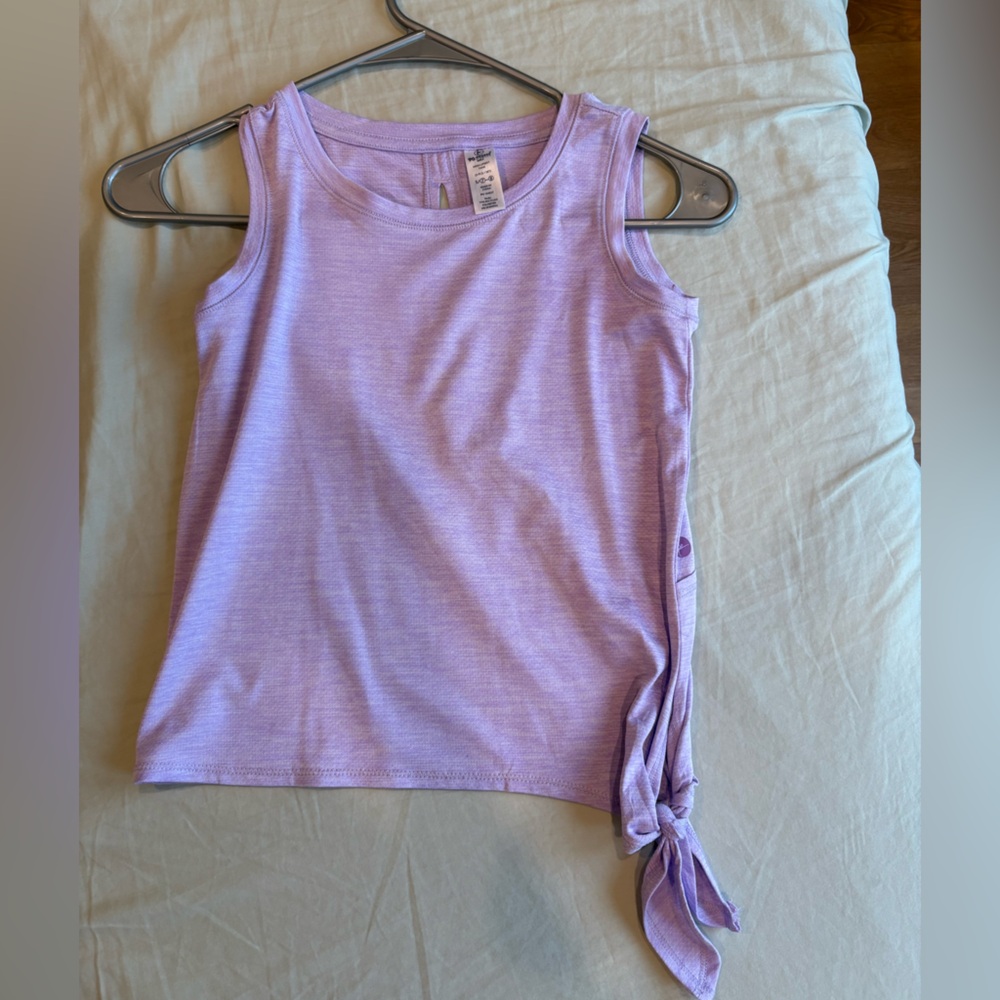 90 Degree By Reflex Lilac Tie-Front Tank Top